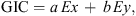 $$ \mathrm{GIC}={a}\enspace {Ex}\enspace +\enspace {b}\enspace {Ey}, $$