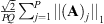 $ \frac{\sqrt{2}}{{PQ}}{\sum }_{j=1}^P {||(\mathbf{A}{)}_j||}_1$