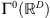 $ {\mathrm{\Gamma }}^0({\mathbb{R}}^D)$
