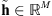 $ \stackrel{\tilde }{\mathbf{h}}\in {\mathbb{R}}^M$
