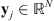 $ {\mathbf{y}}_j\in {\mathbb{R}}^N$