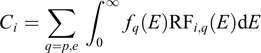 $$ {C}_i=\sum_{q=p,e}{\int }_0^{\infty }{f}_q(E){\mathrm{RF}}_{i,q}(E)\mathrm{d}E $$