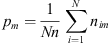 $$ {p}_m=\frac{1}{{Nn}}\sum_{i=1}^N {n}_{{im}} $$