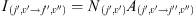 $$ {I}_{(j\mathrm{\prime},v\mathrm{\prime}\to j\mathrm{\Prime },v\mathrm{\Prime })}={N}_{(j\mathrm{\prime},v\mathrm{\prime})}{A}_{(j\mathrm{\prime},v\mathrm{\prime}\to j\mathrm{\Prime },v\mathrm{\Prime })} $$