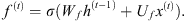 $$ {f}^{(t)}=\sigma ({W}_f{h}^{(t-1)}+{U}_f{x}^{(t)}). $$