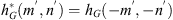 $ {h}_G^{\mathrm{*}}({m}^\mathrm{\prime},{n}^\mathrm{\prime})={h}_G(-{m}^\mathrm{\prime},-{n}^\mathrm{\prime})$
