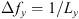 $ \Delta {f}_y=1/{L}_y$