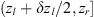 $ ({z}_l+\delta {z}_l/2,{z}_r]$