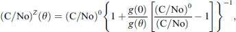 $$ {(\mathrm{C}/\mathrm{No})}^Z\left(\theta \right)={(\mathrm{C}/\mathrm{No})}^0{\left\{1+\frac{g(0)}{g(\theta )}\left[\frac{{(\mathrm{C}/\mathrm{No})}^0}{{(\mathrm{C}/\mathrm{No})}^{\enspace }}-1\right]\right\}}^{-1}, $$