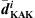 $ {\overline{{d}}}_{\mathbf{KAK}}^{{i}}$