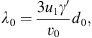 $$ {\lambda }_0=\frac{3{u}_1{\gamma \prime}{{v}_0}{d}_0, $$