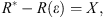 $$ {R}^{\mathrm{*}}-R(\epsilon )=X, $$