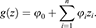 $$ g(z)={\phi }_0+\sum_{i=1}^n{\phi }_i{z}_i. $$