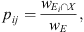 $$ {p}_{{ij}}=\frac{{w}_{{E}_i\cap X}}{{w}_E}, $$
