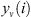 $ {y}_{\nu }(i)$