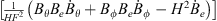 $ \left[\frac{1}{H{F}^2}\left({B}_{\theta }{B}_e{\dot{B}}_{\theta }+{B}_{\phi }{B}_e{\dot{B}}_{\phi }-{H}^2{\dot{B}}_e\right)\right]$