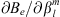 $ \partial {B}_e/\partial {\beta }_l^m$