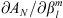 $ \partial {A}_N/\partial {\beta }_l^m$
