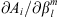 $ \partial {A}_i/\partial {\beta }_l^m$