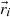 Mathematical equation: $ \vec{r}_i $