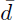 Mathematical equation: $ \bar{d} $